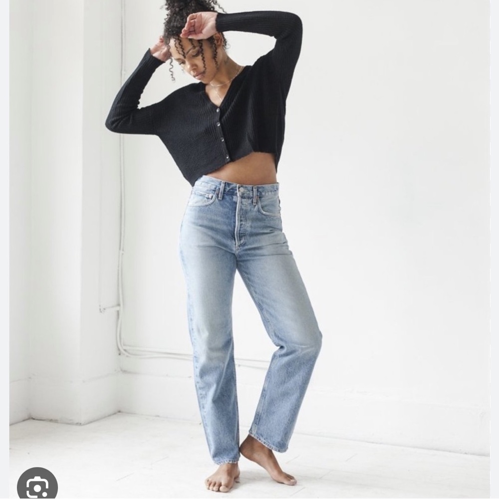 Agolde High Rise Blue Jeans Modern Fit